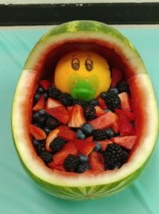Fruit baby at the baby shower