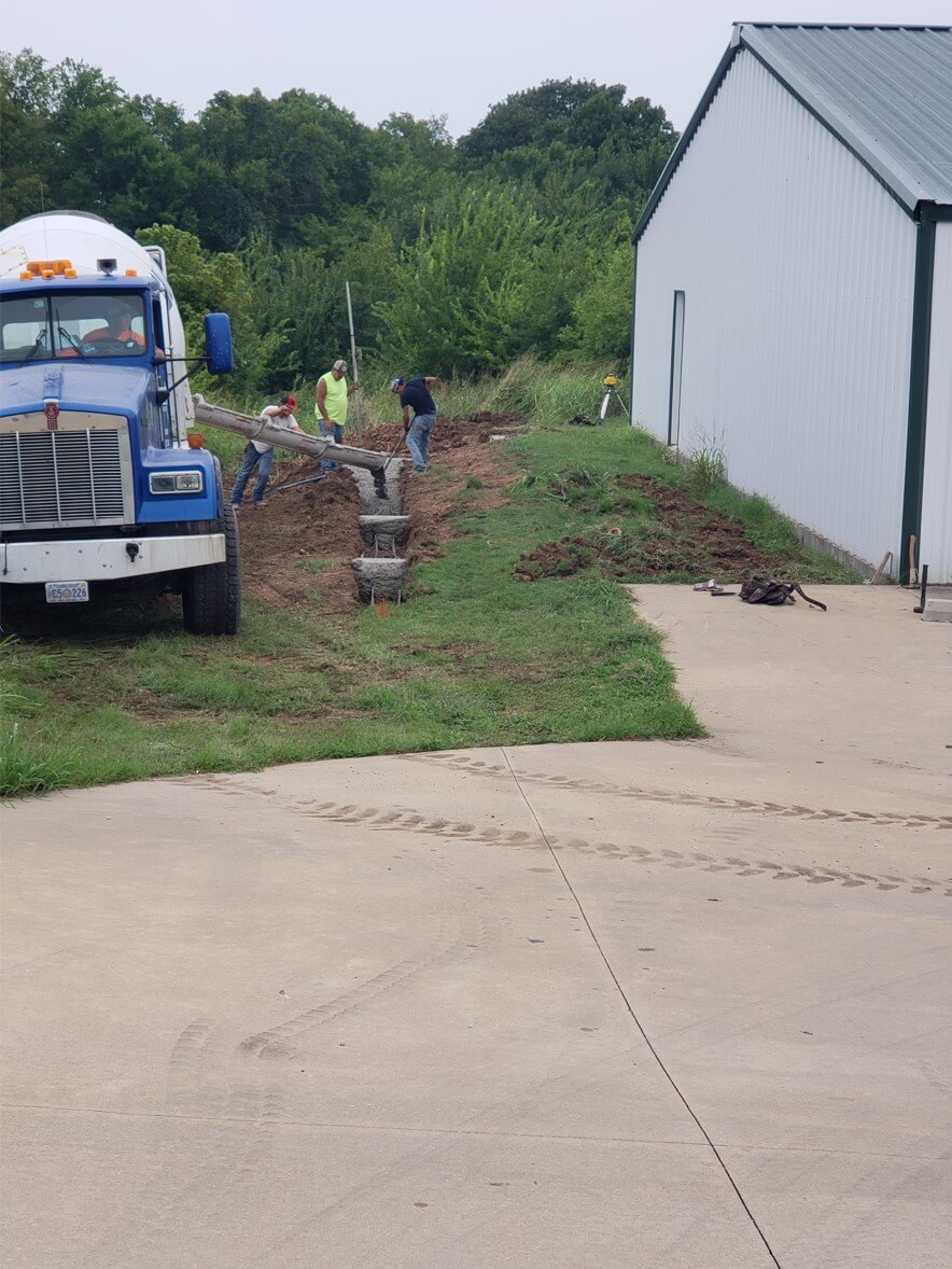 new driveway for Rainbow House, in progress