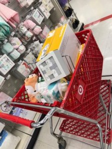 shopping cart of items for Maria