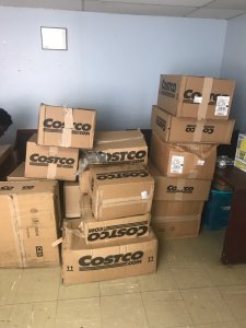 Boxes of food donated to Stewpot